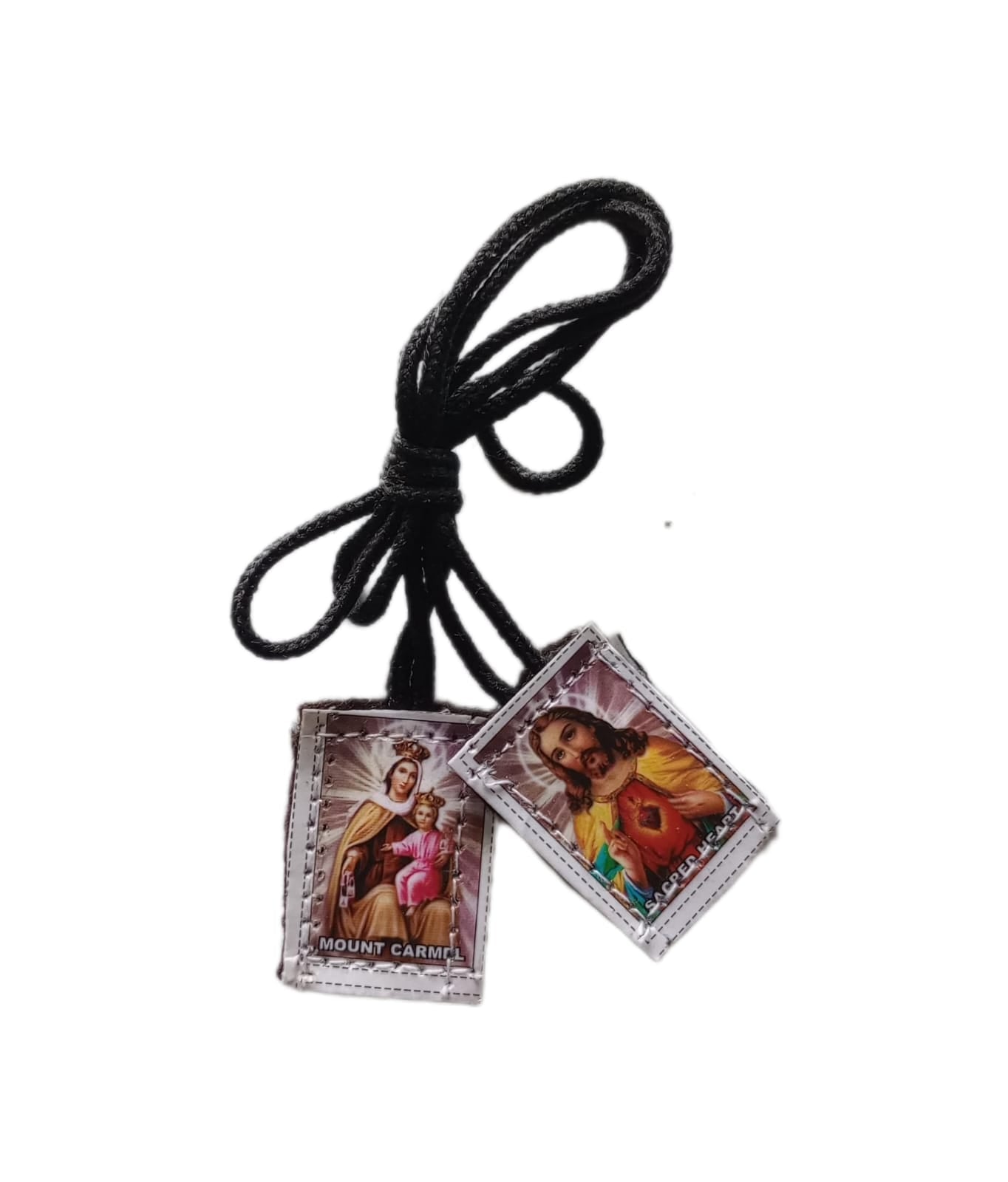 Brown Scapular with Jesus and Our Lady of Mount Carmel