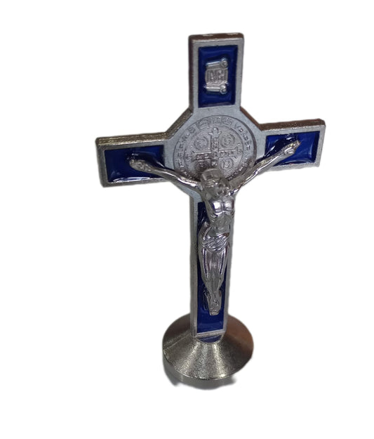 Car Cross St.Benedict's Medal Inlay [Blue] [8.7cm]