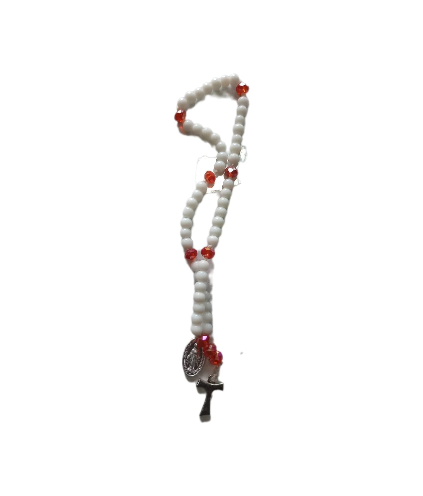 Seven Sorrow's Chaplet with Tau Cross & Miraculous Medal [Red/Blue]